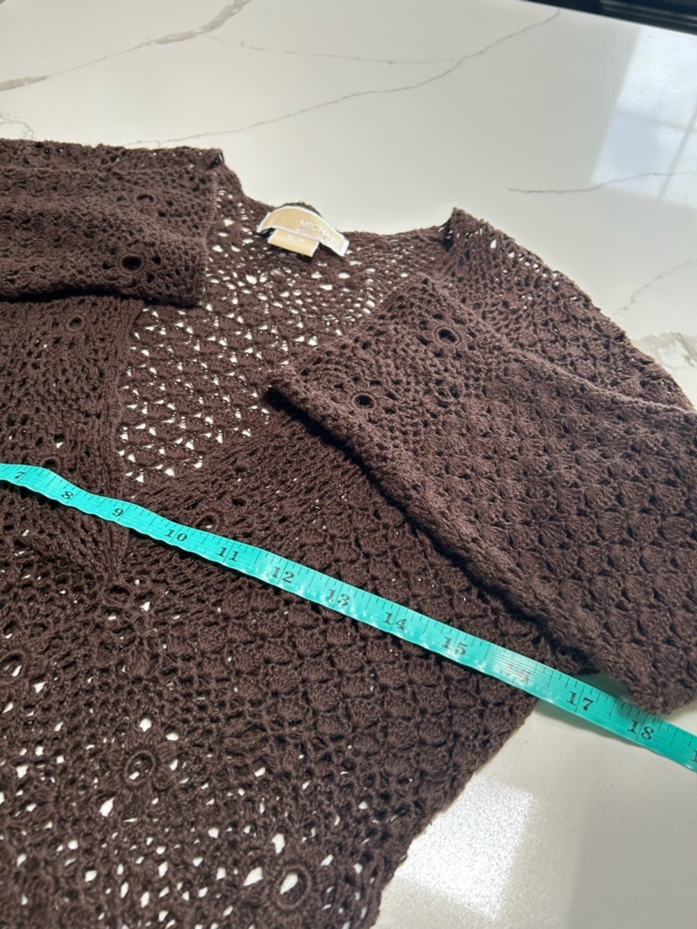 Michael Kors Crocheted Long Sleeve Dress Cover Up - Picture 8 of 10